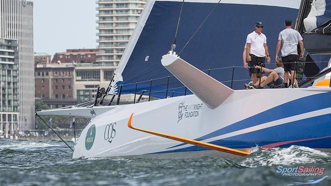 The DSS foils look amazing and are quite well aft compared with other vessels that carry the system - CQS Media Launch © Beth Morley - Sport Sailing Photography http://www.sportsailingphotography.com